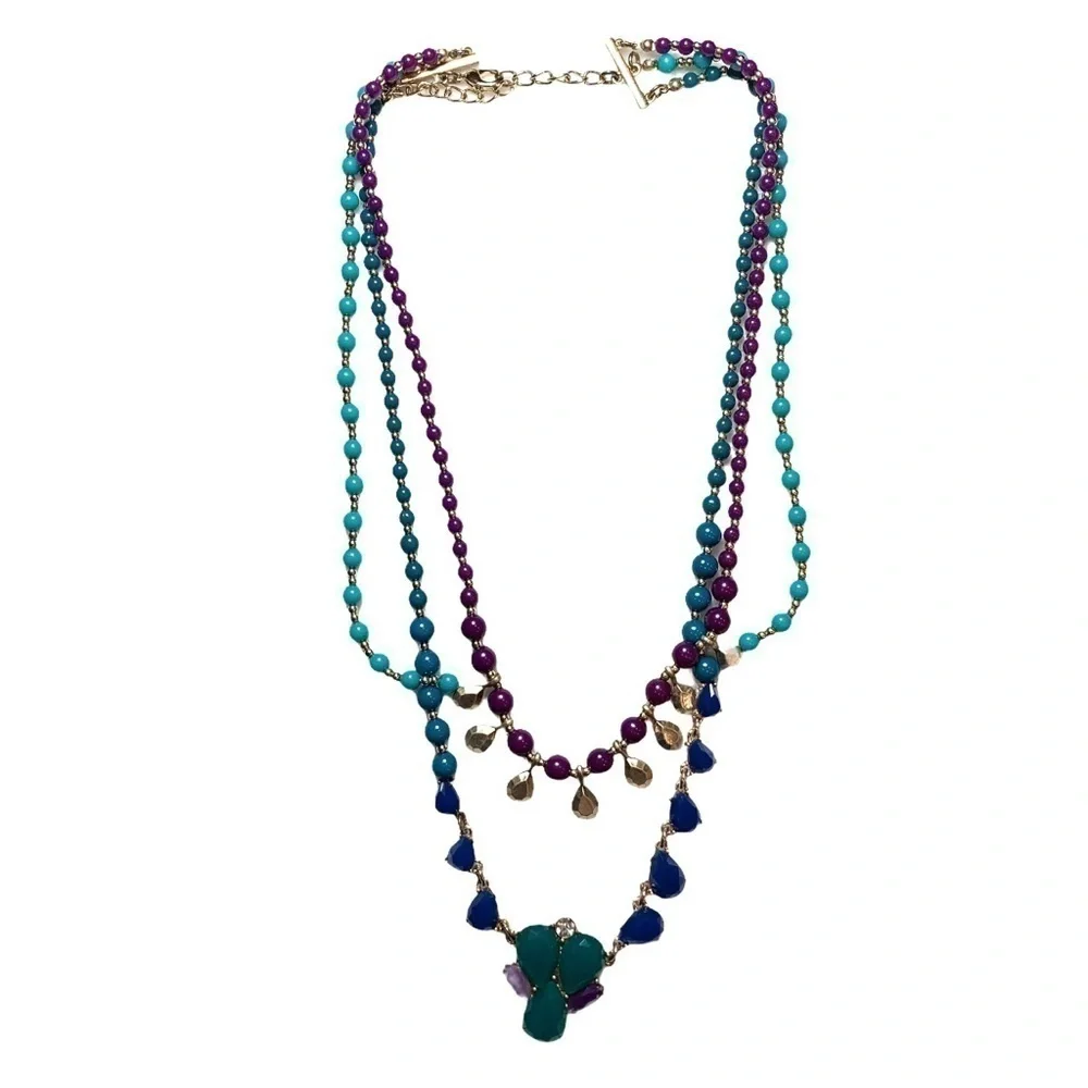 Boho Blue & Purple Necklace & Earring Bundle - Picture 6 of 15